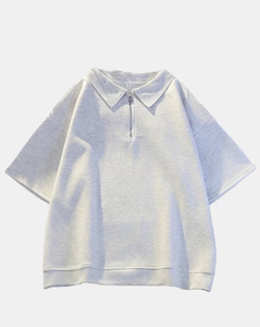 Summer Polo Collar Knee Button Pajama Set Breathable Regular Fit Casual Sporty Short Sleeve Shorts Two-Piece Women Solid Color - Product Image 3