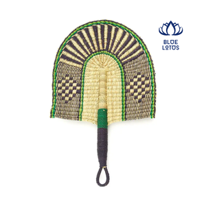 Eco Friendly Handmade Seagrass Fan Natural Woven Hand Fan with Custom OEM ODM Service - Product Image 1
