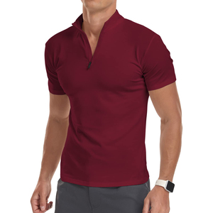 <b>Men's</b> Performance Quarter Zipper Pullover Athletic Fit Short Sleeve <b>T</b>-<b>Shirt</b> Breathable Lightweight Mock Neck <b>Shirt</b> For <b>Men</b> - Product Image 1