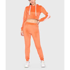 ชุดวอร์มสีบล็อกกิ้งสำหรับผู้หญิง ชุดเซ็ตหลวมๆ สกรีนโลโก้ได้ตามต้องการ ชุดวอร์มผู้หญิง - Product Image 2