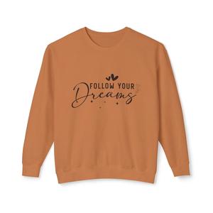 Sudadera ligera unisex con cuello redondo Follow Your Dreams - Product Image 5