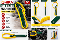 Clé à filtre ergonomique en acier au carbone professionnel HIRA 51822