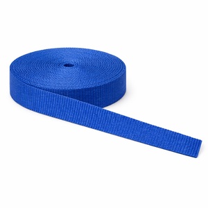 Blue Woven Polyester <b>Webbing</b> Strap Eco Friendly Buckle Free Belt Loop Trim for Bag Pet Leash - Product Image 1