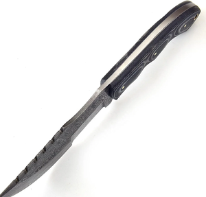 Couteau de chasse artisanal en acier Damas de qualité supérieure, lame fixe, manche en Micarta, couteau de camping d'extérieur, OEM - Product Image 2