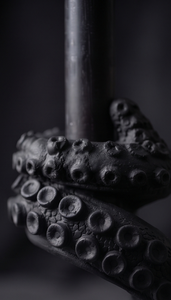<b>Gothic</b> Octopus Tentacle <b>Candle</b> Holder Matte Black Texture Casting <b>Candle</b> Stand Unique Sea Creature Table Centerpiece Ocean Theme - Product Image 5