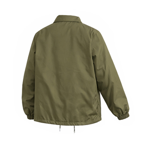 เสื้อแจ็คเก็ตเทรนช์สปอร์ตน้ำหนักเบาสำหรับทุกเพศ เสื้อโค้ชฤดูหนาว ซิป คอปกพับได้ เสื้อกันลมลำลอง โลโก้ด้านหน้า - Product Image 3