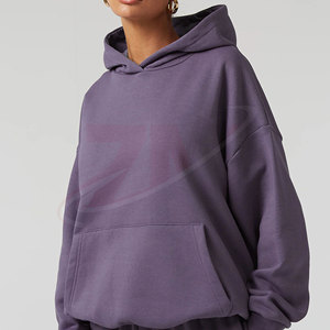 Novedades: Chándal con Capucha para Mujer, Color Sólido, 100% Algodón, Corte Holgado, Informal, para Otoño, con Bolsillos Laterales - Product Image 3