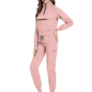 ชุดยูนิฟอร์มแพทย์ ชุดพยาบาลโรงพยาบาล ชุดสครับพร้อมปักโลโก้ ขายส่ง ชุดสครับแพทย์ Shaghaf Sports Wear Impex Sc2 โพลีเอสเตอร์ 100% - Product Image 1