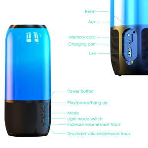 Altoparlante Wireless portatile con suono Stereo ad alto volume e 6 luci che cambiano colore per altoparlanti da casa all'aperto e da viaggio - Product Image 4