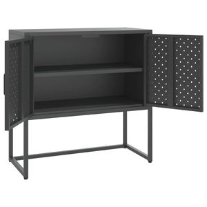 Anthracite Steel <b>Sideboard</b> 29.5"x13.8"x29.5" Dimensions - Product Image 4