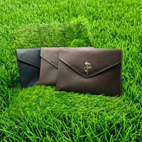 Dompet Amplop Pria Kulit Sapi Bertekstur Cetak Bunga Elegan Desain Lipat Dua yang Canggih Dengan Kancing Jepret Aman 2026
