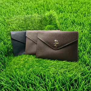 กระเป๋าคลัทช์หนังวัวลายดอกไม้สุดหรูสำหรับผู้ชาย ดีไซน์พับสองตอนแบบมีสไตล์ พร้อมกระดุมล็อคแน่นหนา รุ่น 2026 - Product Image 4