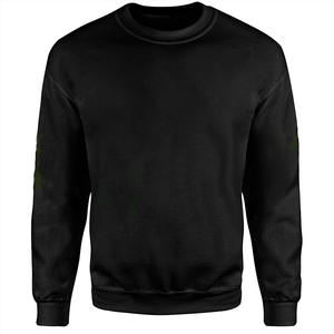 Factory Direct Custom Men’s Pullover Sweatshirt Eco-Friendly Quick Dry Breathable Cotton <b>Fleece</b> Black Crewneck Fraternity Style - Product Image 1