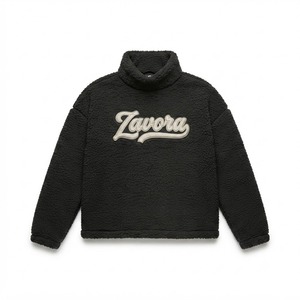Sudaderas Personalizadas para Mujer, Cuello Alto, Forro Polar Sherpa, Sudadera con Logotipo Bordado, Ropa Cómoda de Invierno, Venta al Por Mayor - Product Image 3