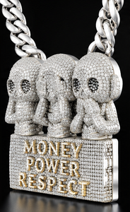Colgante de esqueleto de moissanita chapado en oro personalizado, dije de letra con nombre de plata de ley 925, joyería hip hop para fiesta - Product Image 3