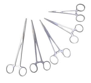 1 unidad de Pinzas Hemostáticas de Acero Inoxidable con Punta Curva y Recta, Pinzas de Bloqueo, Pinzas Arteriales, Pinza de Agarre Quirúrgico - Product Image 1