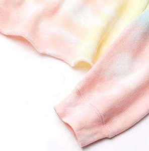 Sudadera Corta con Capucha Tie Dye para Mujer, Manga Regular, Tejido de Algodón, Estilo Casual para Primavera - Product Image 6