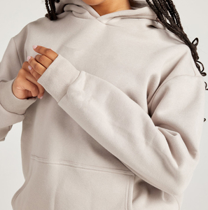 Sudadera con Capucha Personalizada al por Mayor para Mujer, de Algodón Grueso, Estilo Urbano, sin Cordones, Sudadera Gruesa para Mujer - Product Image 2