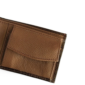 Cartera corta de cuero PU con diseño de cocodrilo vintage en oferta, con monedero para hombre, simple y delgada, tarjetero. - Product Image 5