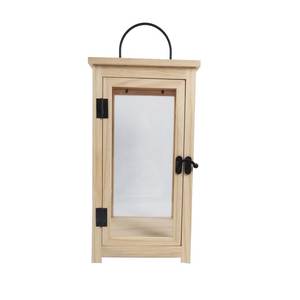 Lanterne porte-bougie en bois faite à la main avec panneaux en verre personnalisables pour la décoration de patio, jardin, balcon, mariages et fêtes - Product Image 6