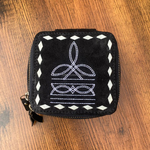 Date Botte Point Noir Daim En Cuir Portable Petit Étui À Bijoux Voyage Femmes Boîte À Bijoux Anneau Collier Bijoux Cas De Stockage - Product Image 2