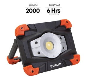 Lampe de travail GROZ LED-560 sans fil/à batterie, haute performance, résistante aux chocs, garantie 3 ans, applications aérospatiales - Product Image 1