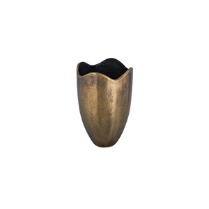 Jarrón de Mesa Contemporáneo de Bronce, Hecho a Mano, con Acabado Metálico, Decorativo, para Diseño de Interiores del Hogar, para Decoración del Hogar - Product Image 3