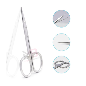 Tijeras Profesionales Curvas de Acero Inoxidable para Manicura, Cortaúñas para Cutículas, para Uso en Salón de Belleza - Product Image 4