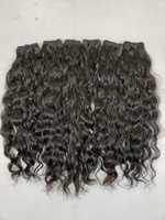 Meilleures extensions indiennes brutes ondulées 100 % lisses et durables, qualité vierge Super Double Drawn Remy, tissage micro-anneaux, style Deep Wave aligné