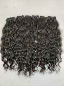 Meilleures extensions de cheveux ondulés bruts indiens 100% lisses et durables Style de vague profonde lâche avec cuticules alignées Cheveux de meilleure qualité - Product Image 2