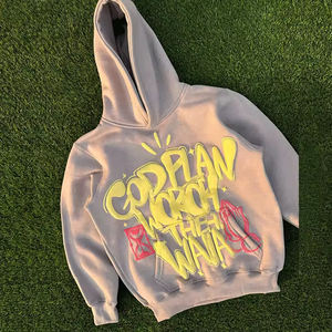 Conjunto Deportivo Personalizado 100% Algodón Grueso para Impresión Puff, Sudadera con Capucha, Tallas Grandes, 500gsm, para Hombre - Product Image 4