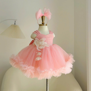 36 Nhung Nguyen 3D Floral Tulle Princess Dress for Girls, Puffy <b>Flower</b> Girl Dress for Wedding & Birthday - Product Image 4