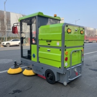 Balayeuse de voirie électrique industrielle avec brosse et réservoir d'eau de 600L