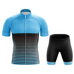 Ensemble de vêtements de cyclisme sur route professionnels pour hommes, comprenant un maillot à séchage rapide et un short de cyclisme rembourré pour les longues distances - Product Image 2