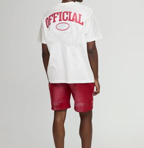 ชุดเซ็ตฤดูใบไม้ร่วงสำหรับผู้ชาย พิมพ์ลายลำลอง โลโก้สั่งทำได้ ผ้าฟลีซแห้งเร็ว เสื้อยืดโอเวอร์ไซส์ทรงหลวม เอวยางยืด กางเกงขาสั้น - Product Image 6