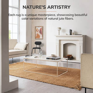 Tapis de couloir d'intérieur en fibre naturelle fait à la main avec soin - Product Image 4