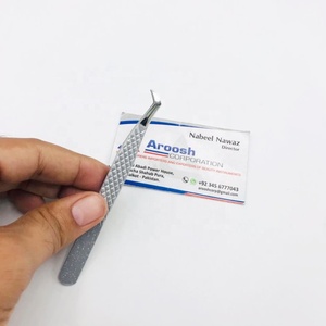 Pince à épiler pour extensions de cils de haute qualité, avec revêtement brillant, en acier inoxydable, pointe pointue - Product Image 2