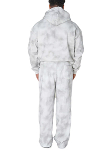 ชุดวอร์มผู้ชายแบบมีฮู้ด ไซส์ใหญ่พิเศษ สีและโลโก้สั่งทำได้ รุ่นใหม่ล่าสุด ผ้าฝ้าย 100% ทนทาน พิมพ์ลายแบบย้อมสี - Product Image 4