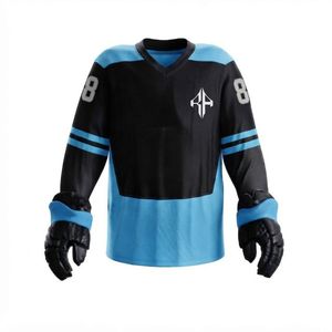 Ensemble d'uniformes de hockey sur glace de qualité supérieure par RIVIAN ATLANTIC avec impression par transfert thermique, matériau 100% polyester pour hommes - Product Image 6