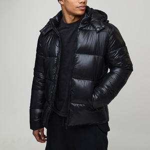 Veste matelassée oversize à fermeture éclair de qualité supérieure pour homme, veste d'hiver chaude personnalisée, imperméable, de haute qualité, avec capuche - Product Image 2