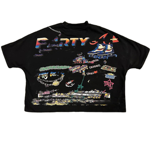 เสื้อยืดลำลองสตรีทแวร์แขนสั้นผ้าฝ้าย 100% ทรงโอเวอร์ไซส์ หนัก 300 กรัม ระบายอากาศได้ดี พิมพ์ลายสกรีนสีพื้นแบบกำหนดเองสำหรับผู้ชาย - Product Image 3