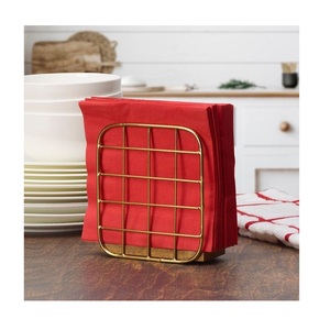 Factory Wholesale Luxury Napkin Holder Stand Metal <b>Tissue</b> Holder for Home Kitchen <b>Wedding</b> Restaurant Dining Table Supplies - Product Image 4