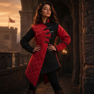 Manteau Gambeson matelassé médiéval pour femme, veste en coton rembourrée, armure, costume de cosplay Renaissance, tenue LARP - Product Image 1