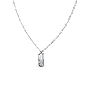 Collar con Colgante de Lujo 'Cápsula del Amor' de Plata de Ley 925 con Moissanita de Laboratorio con Detalle de Corazón, Chapado en Oro, Minimalista y con Pavé Brillante - Product Image 2