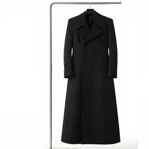 Abrigo Largo para Hombre Royal Look, Tejido de Lana Transpirable, Abrigo de Lujo Personalizable de Alta Calidad con Ribete de Piel, Servicio OEM - Product Image 1