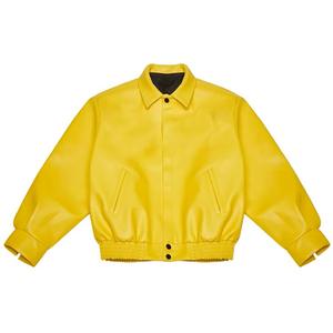 Chaqueta de Cuero Genuino Personalizada de Alta Calidad YIMAI para Hombre, Transpirable, Ligera, Clásica de Invierno, con Logotipo Frontal Sólido - Product Image 2