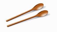 Ensemble d'ustensiles de cuisine en bois, 2 cuillères en bois naturel pour remuer, mélanger, servir et préparer les aliments