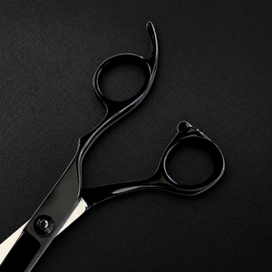 Ciseaux à effiler les cheveux de 6 pouces - Noir mat - Ciseaux texturisants professionnels pour barbiers et coiffeurs - Acier japonais 440C - Product Image 3