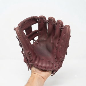Leather <b>Baseball</b> Glove H-Web Right-Handed Full Finger Outfield Adult Non-Slip Hook And Loop Closure Premium Field Performance - Product Image 1
