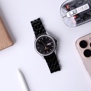 Luxury Mens Quartz <b>Watch</b> Sapphire Crystal 46mm 20mm <b>Black</b> Stainless Steel Bracelet Business Casual Japan Quartz Movement OEM - Product Image 2